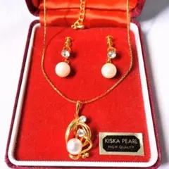 KISKA PEARL キスカパール ネックレスとイヤリングセット ヴィンテージ