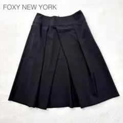 フォクシー ニューヨーク フレアスカート タック プリーツ 日本製 黒 38 Mのサムネイル