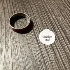 【1251】新品 赤 ステンレススチール リング 16号
