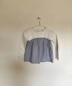 長袖カットソー　ロンT 花柄　フリル　キッズ　130