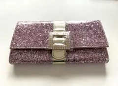 グリッター パープル ゴールド 長財布 - メルカリ