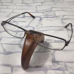 RayBan　レイバン　メンズ　スクエア　ブラウン　度入（弱）メガネ