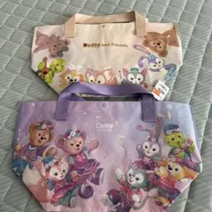 香港ディズニー　ダッフィーフレンズエコバッグ2枚セット