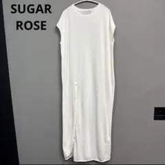 SUGARROSE ノースリーブニット　ワンピース　ホワイト　チュニック　白のサムネイル