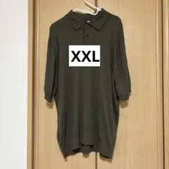 【UNIQLO】ウォッシャブルニットポロセーター　XXL オリーブ