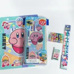 星のカービィ 文房具5点セット 下敷き・筆箱・鉛筆・消しゴム まとめ売り