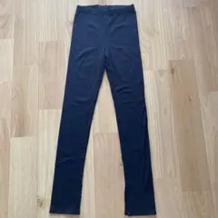 ユニクロ　リブスリットレギンス　10分丈　M　ネイビー　NAVY
