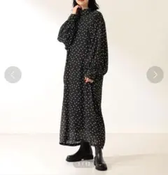 新品タグ付A PUPIL アピューピル ライニングドットドレス