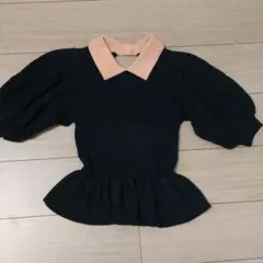 snidel◆襟付き◆背中開き◆ボリュームスリーブニット