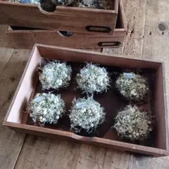 Petite・Foret ～雪降る夜の花畑色～ドライフラワー リース ミニタルト