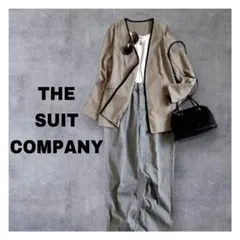 THE SUIT COMPANY スラブオックスリネンライクノーカラージャケット