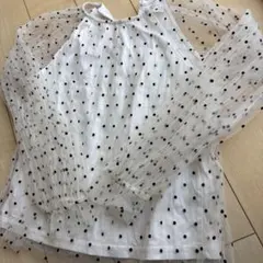 ZARA ドット柄シースルーブラウス 140cm