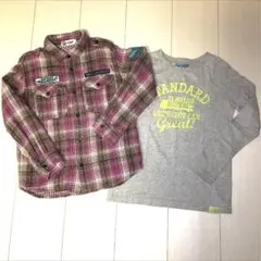 KPBOYシャツ&TLBOYロンT 130cm