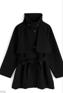 新品未開封 リボンベルト付きスタンドカラーミドル丈コート 即購入⭕️ 早い者勝ち✨️