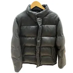 WIND ARMOR レザーダウンジャケットブラックXL