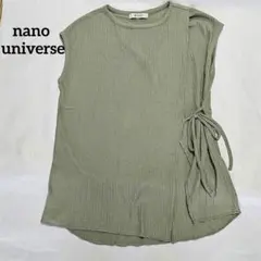 nano オリーブグリーン ノースリーブ チュニック　ガウン風 サイズ36