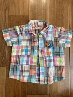 Miki House チェック柄シャツ 80