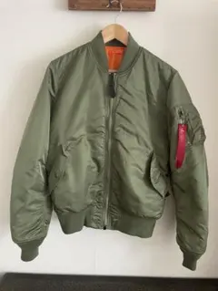 美品 アルファインダストリーズ MA-1 カーキ 匿名配送