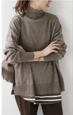 ジャーナルスタンダードレリューム ウォッシャブルウールワイドタートルネック