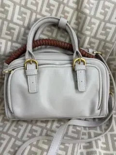ZARA 2WAY ショルダーバッグ ホワイトのサムネイル