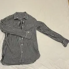 ギンガムチェック 長袖シャツ Mレディース綿100%