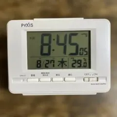 セイコーPYXIS 電波デジタル置時計 温度・湿度計付き白パールNR535H