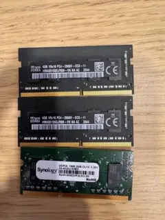 SK hynix DDR4 4GB + Synology DDR3 2GBメモリ