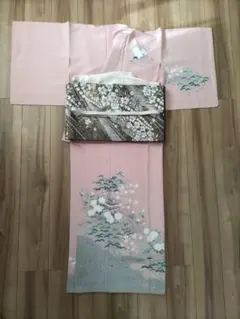 ★期間限定セール★訪問着 友禅 渡り橋御所解浜松文 暈し染め 未使用　仕付糸付きのサムネイル