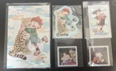 忍たま乱太郎 東武動物公園 ポストカード ステッカー イラストカード マーカー