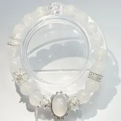 【良縁】ホワイトカルセドニー　天然石　パワーストーン 【人間関係】