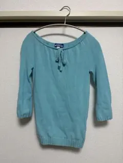 BURBERRY BLUE LABEL 水色ニットM