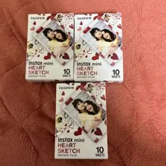 FUJIFILM instax mini HEART SKETCH 10枚×3箱