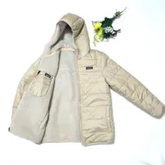 パタゴニア　リバーシブル　レディフレディフーディ　ボア パーカー　キッズXL