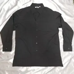 ユニクロUNIQLO U オーバーサイズシャツ ダークグレー M