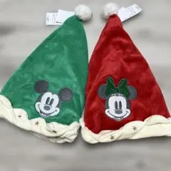 新品　ディズニー　サンタ　帽子　セット　ミッキー　ミニー