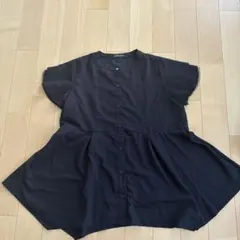 Reina Hoshi × Raffirait 半袖 ブラウス ブラックのサムネイル