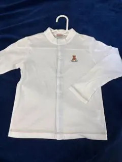 ミキハウス MIKIHOUSE 長袖シャツ くま刺繍 ホワイト 120