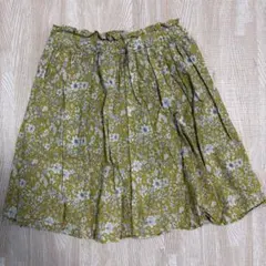ペアマノンハーフパンツ付き花柄スカート