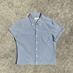 短丈　ボックスカット　半袖　チェック　シャツ　 cityboy