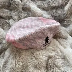 KANGOL チェック柄 ベレー帽 ピンクのサムネイル