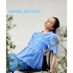《美品》EMMEL REFINES※ シャーリング スキッパー ブラウスのサムネイル