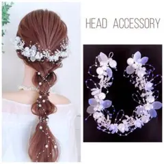 商品No.143 ヘッドドレス パール フラワー