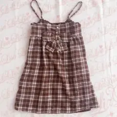 LIZ LISA リズリサ ブラウン チェック柄 キャミソールワンピース レア 2026年最新】LIZ LISA キャミワンピースの人気アイテム - メルカリ