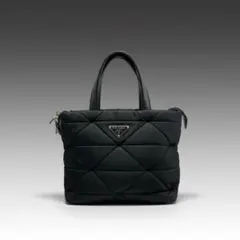 PRADA プラダ キルティング ナイロン ハンドバッグ 黒