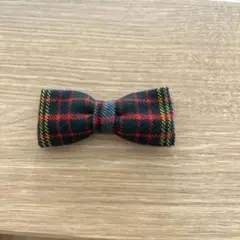 子供用　蝶ネクタイ　タータンチェック