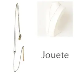美品 jouete ジュエッテ ストレイト ジルコニア ネックレス ゴールド