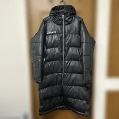 ATHLETA フード付き ブラック ダウンベンチコート M