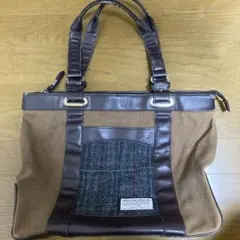 あ*ー様 トートバッグ ブラウン スエード チェック柄のサムネイル
