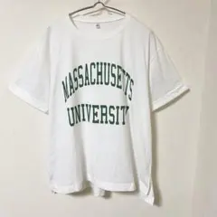 【アダプトリテイリング】Tシャツ カレッジロゴ 半袖 クルーネック 綿混 Mのサムネイル