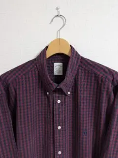 ブルックスブラザーズ　シャツ　ギンガムチェック　オックスフォード　GF刺繍　XL